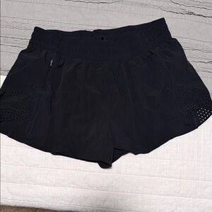 Athleta Black Perforated Athletic Shorts